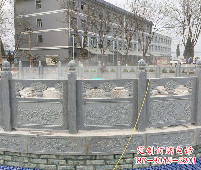 江苏公园景观大理石栏板雕塑