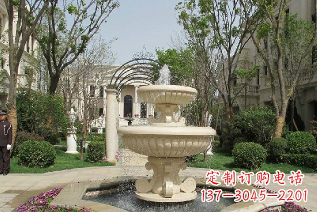江苏公园景观大理石喷泉石雕 (4)