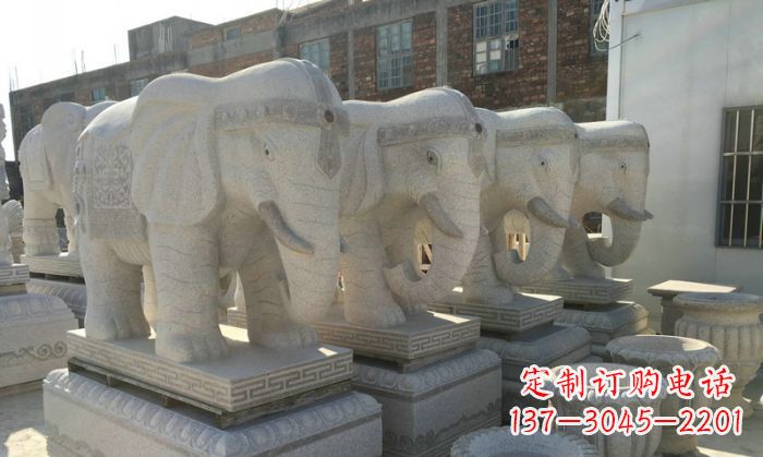 江苏缅甸大理石缅甸大象雕塑