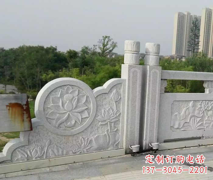 江苏汉白玉石雕栏板