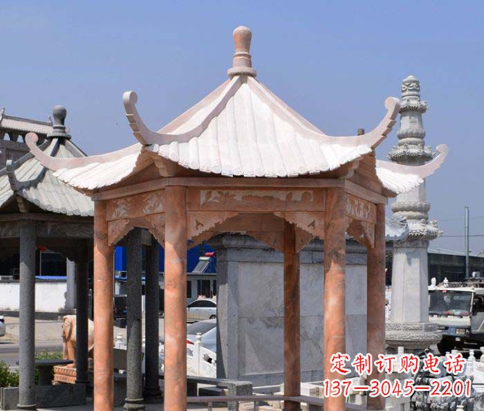 江苏中领雕塑设计凉亭雕塑,清新简约添美感