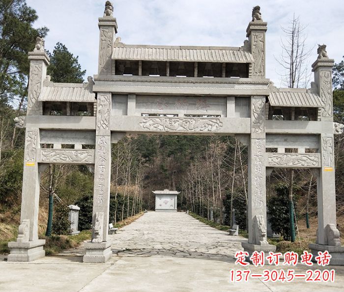 江苏中领雕塑定制牌坊石雕