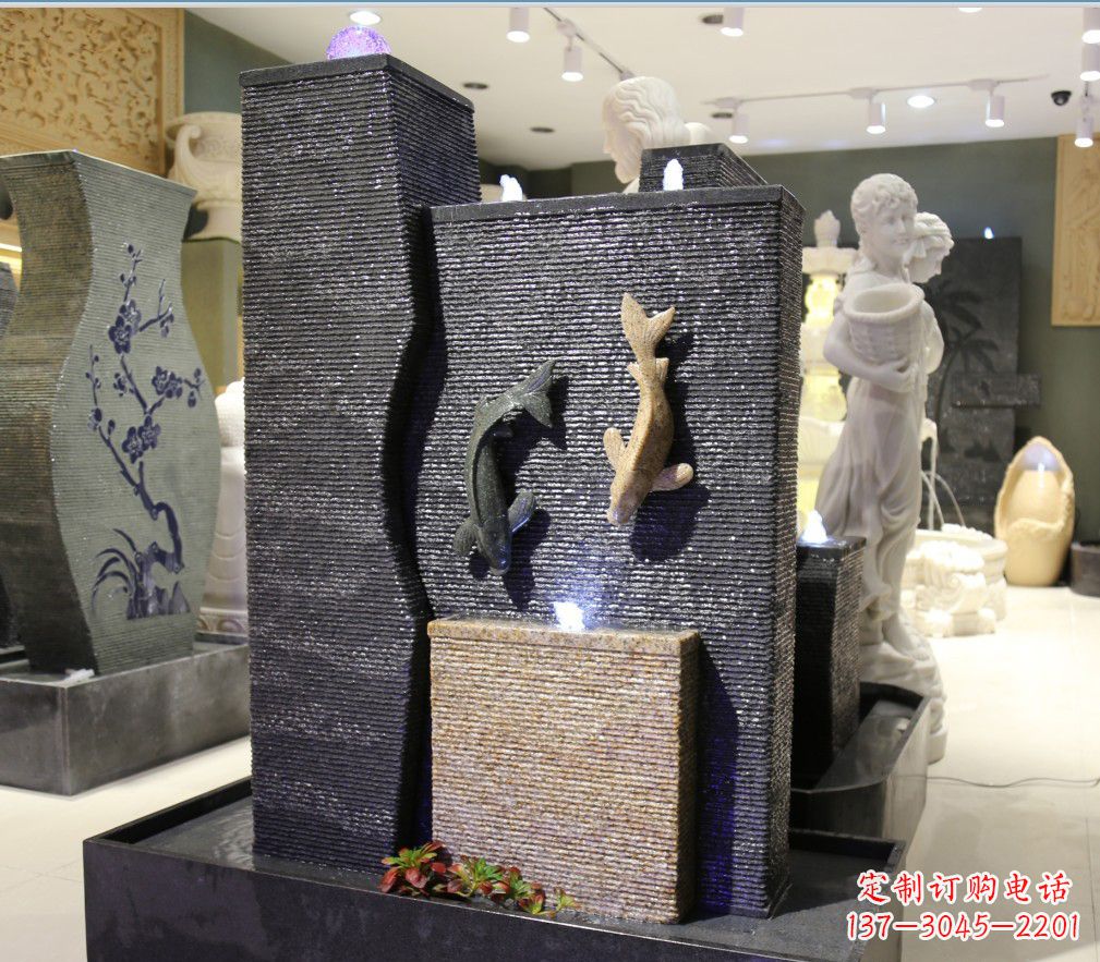 江苏九龙太子石雕喷泉——精巧绝伦的喷泉雕塑