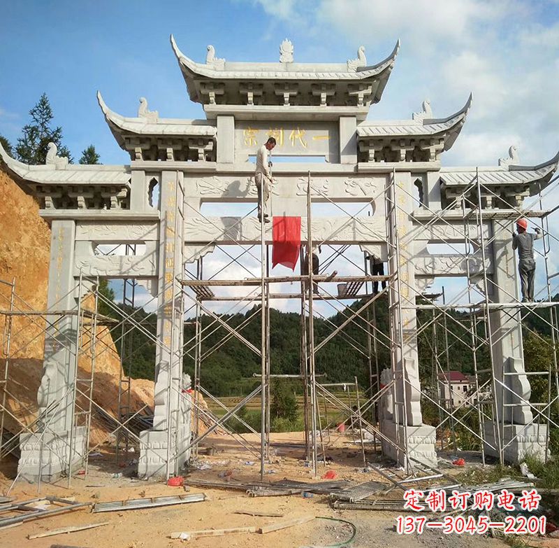 江苏临高石雕牌坊公园,让您找到最好的牌坊雕塑