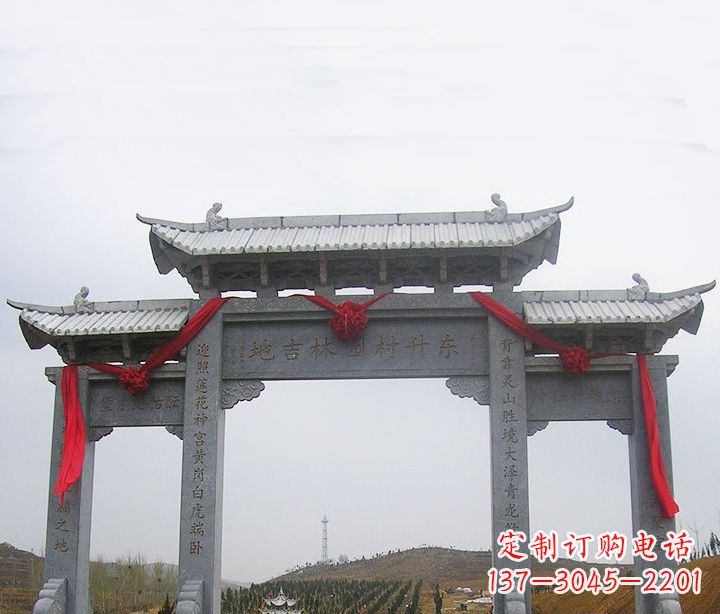 江苏农村石牌坊石雕
