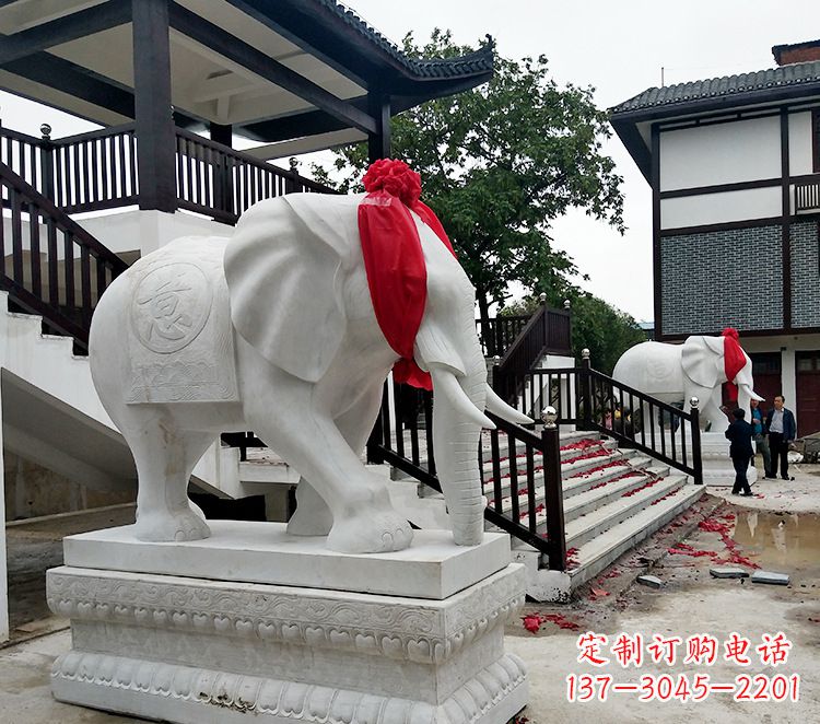 江苏迎接观音祝福的精美大象观音栏杆