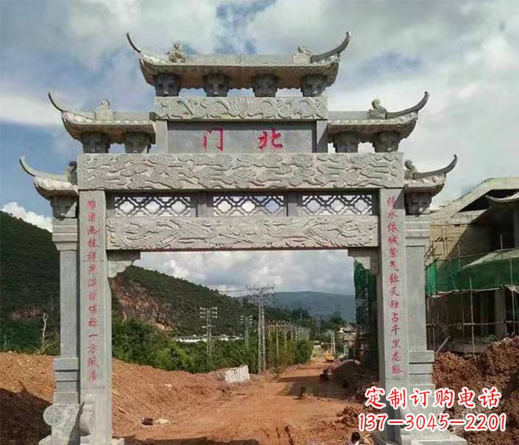 江苏石牌坊单门牌坊石雕