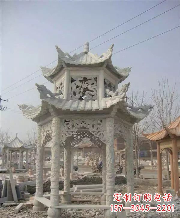 江苏双层凉亭石雕