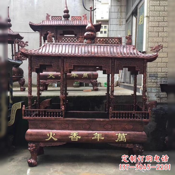 江苏寺庙香火香炉雕塑