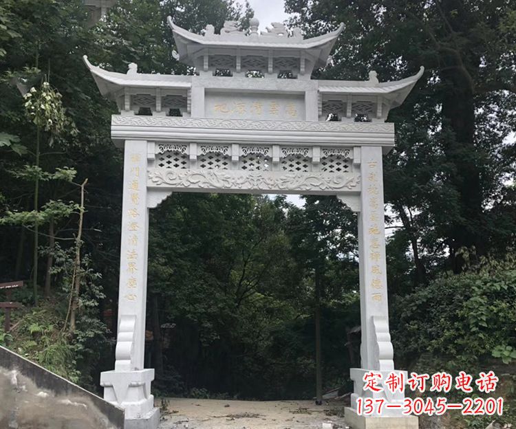 江苏寺院牌坊石雕