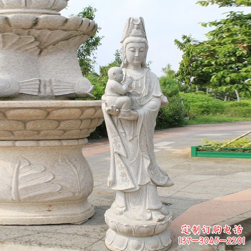 江苏送子观音汉白玉石雕