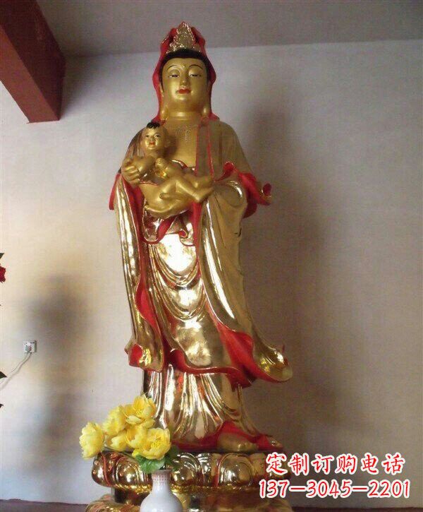 江苏送子观音铜雕 (2)
