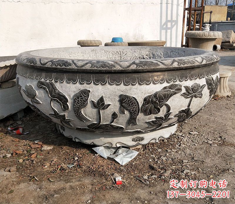 江苏庭院水缸景观石雕