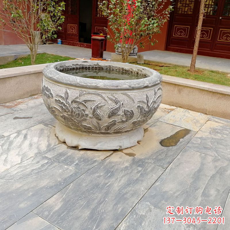 江苏庭院水缸石雕