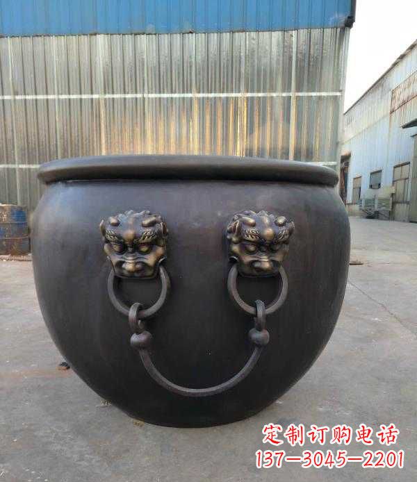 江苏庭院水缸铜雕