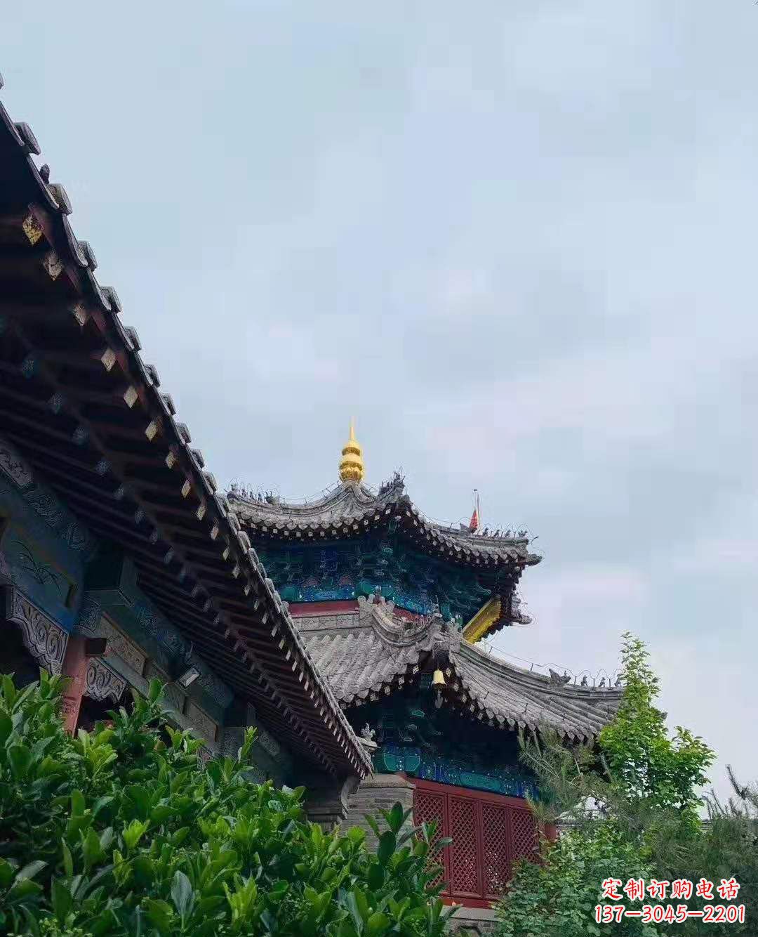 江苏铜雕葫芦塔顶寺庙摆件 