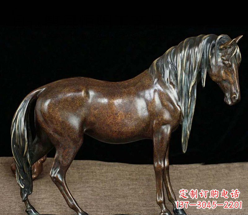江苏铜雕马公园动物摆件