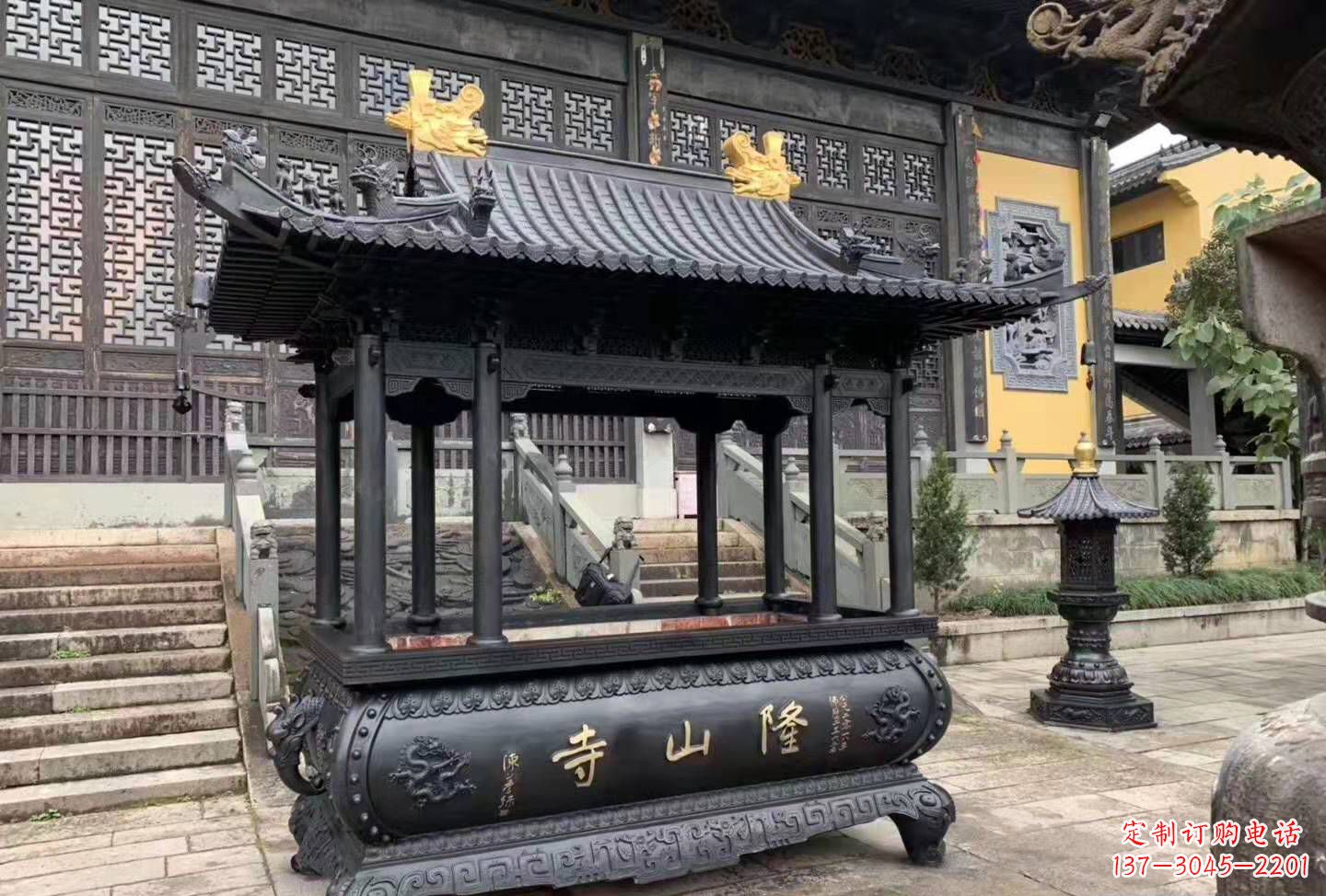 江苏铜雕香炉寺庙景观户外摆件