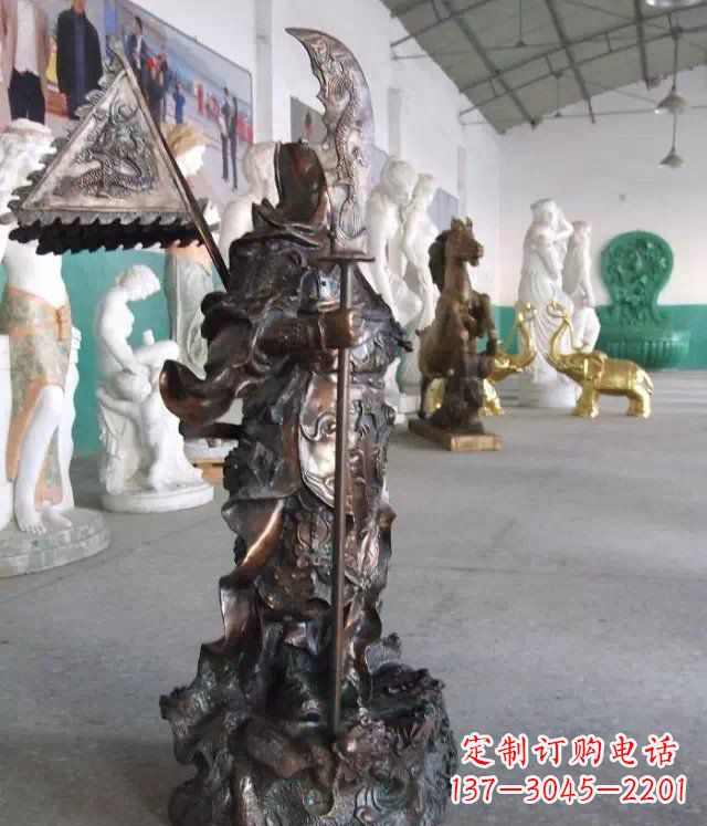 江苏武财神关公人物铜雕