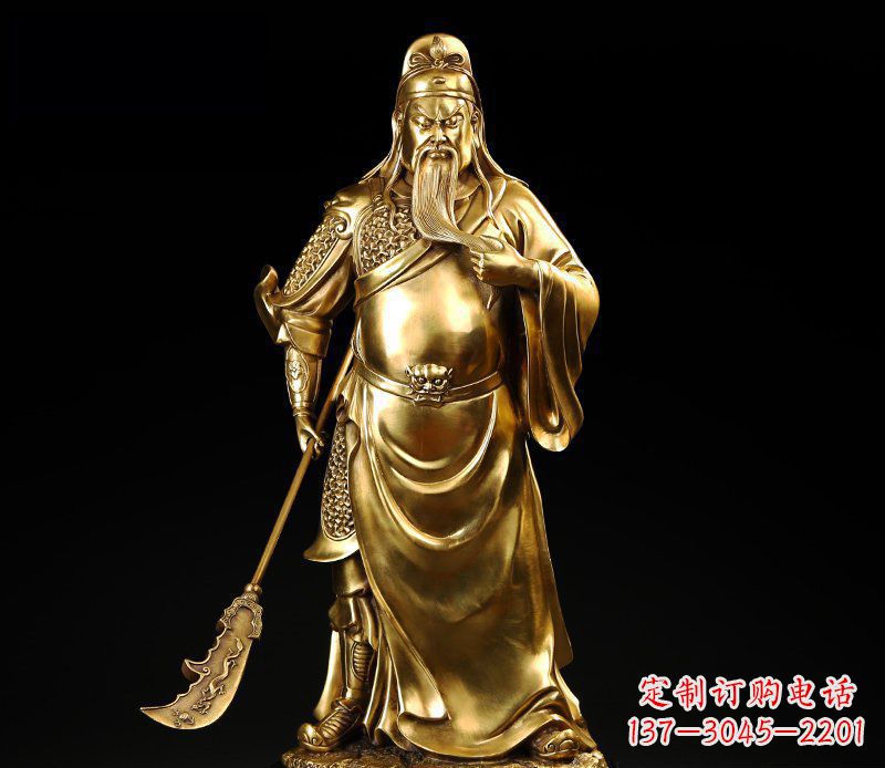 江苏武圣握刀关公铜雕