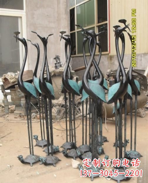 江苏仙鹤动物铜雕