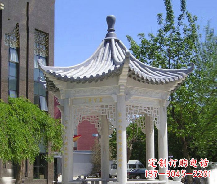 江苏小区景观大理石凉亭