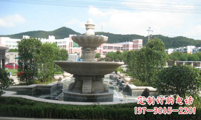 江苏小区景观大理石喷泉石雕 (2)