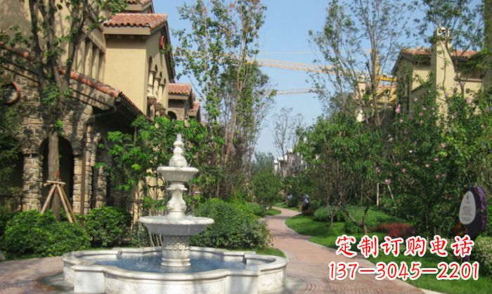 江苏小区景观大理石喷泉石雕 (5)