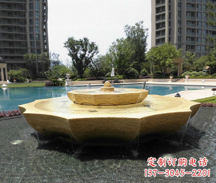 江苏小区景观大理石喷泉石雕 (6)