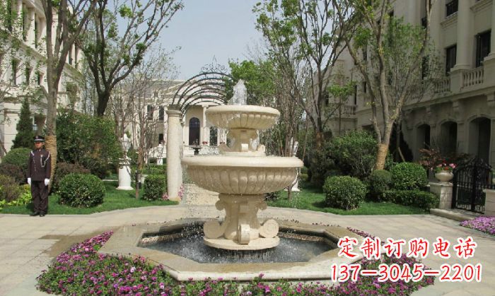 江苏小区景观大理石喷泉石雕 (7)
