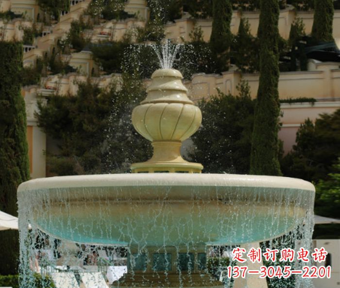 江苏小区景观多层喷泉石雕_2