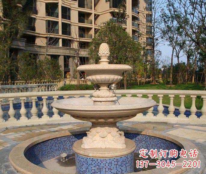 江苏小区景观多层喷泉石雕