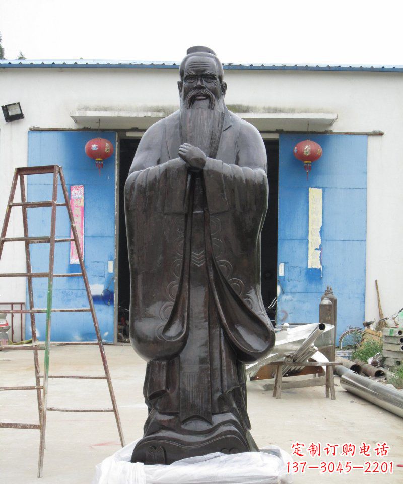 江苏校园老子古代名人铜雕
