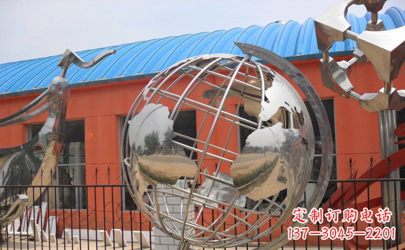 江苏学校不锈钢地球仪雕塑