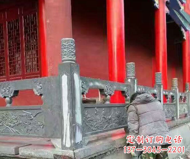 江苏园林仿古石栏板景观石雕 (9)