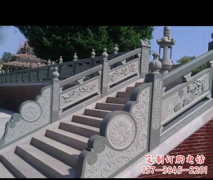 江苏园林景观大理石栏板雕塑 (4)