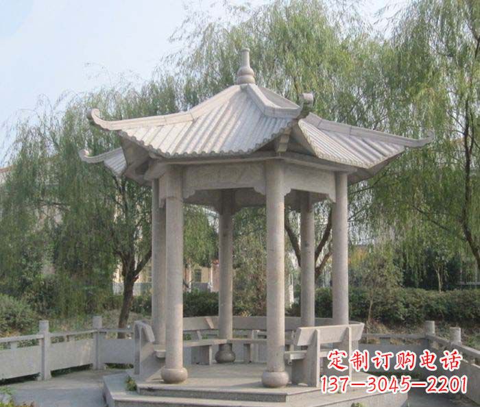 江苏园林景观大理石凉亭石雕
