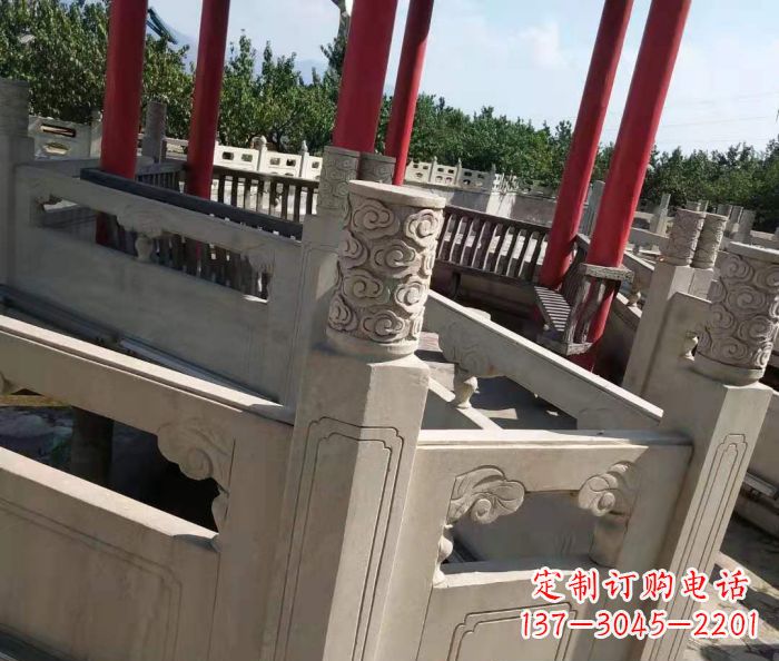 江苏园林景观大理石桥栏板石雕 (3)
