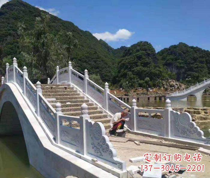 江苏园林景观大理石桥栏板石雕_1