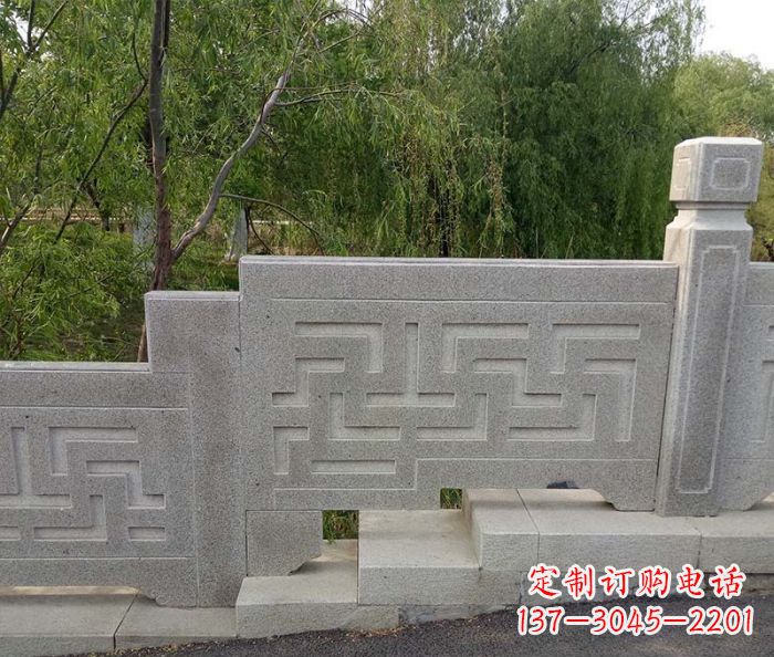 江苏园林景观大理石桥栏板石雕 (7)