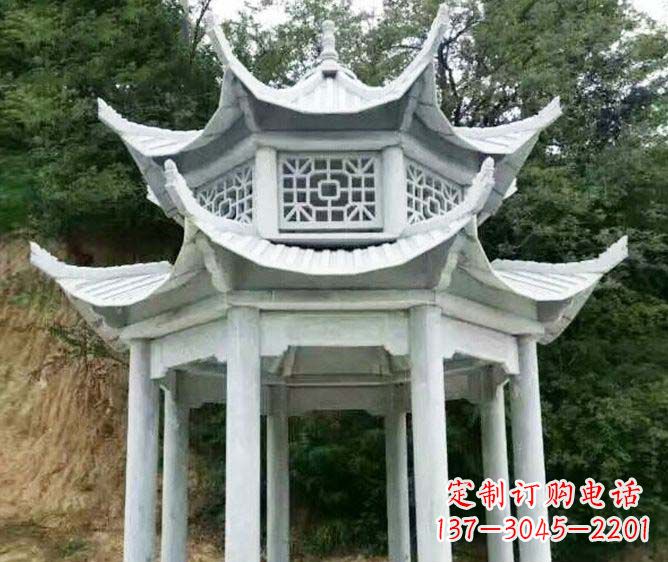江苏园林景观多层凉亭石雕