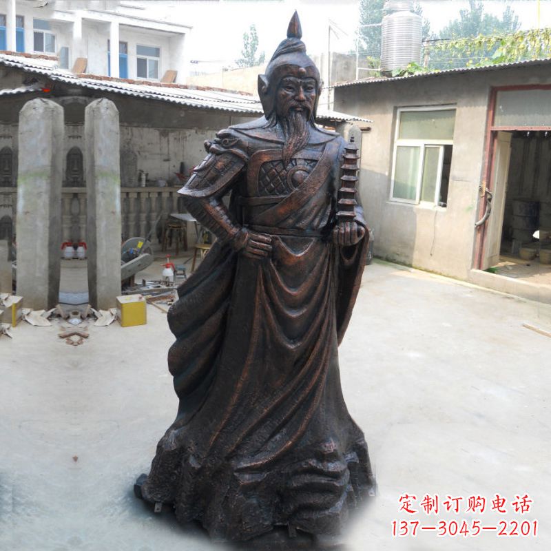 江苏战神托塔天王李靖铸铜雕塑