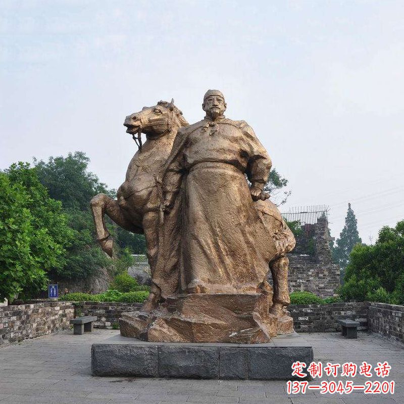 江苏中国历史名人明太祖朱元璋铜雕像