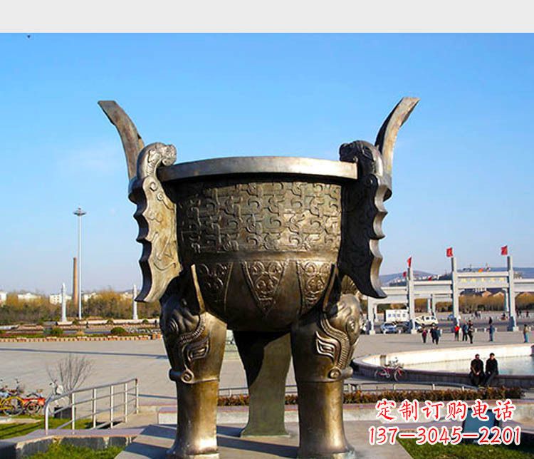 江苏铸铜广场圆形景观香炉