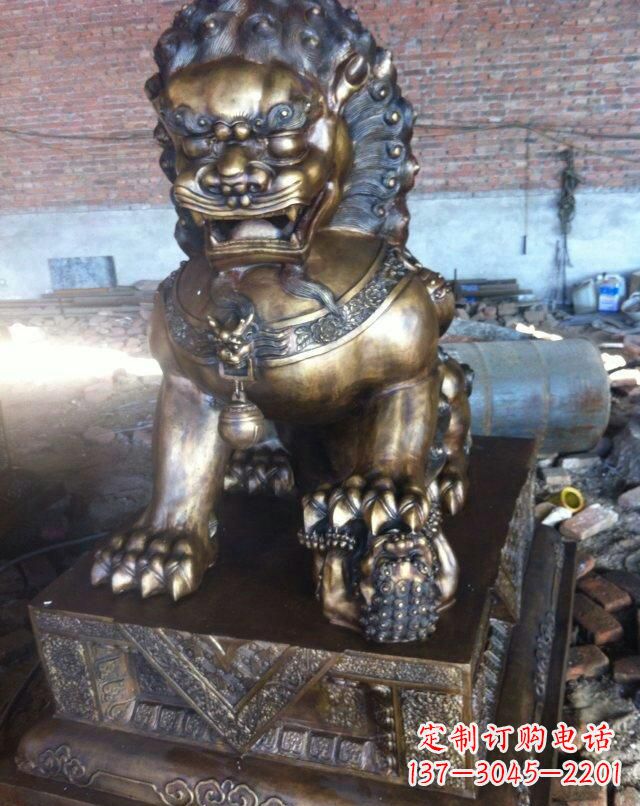 江苏铸铜母子狮子雕塑