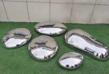 江苏镜面不锈钢城市创意鹅卵石雕塑